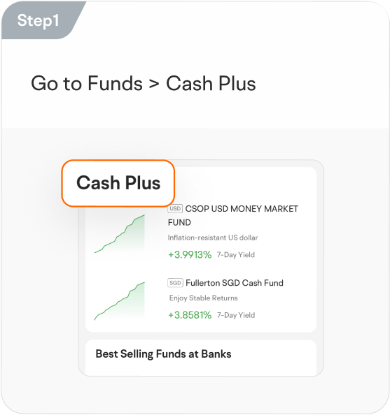 Go to Funds > Cash Plus